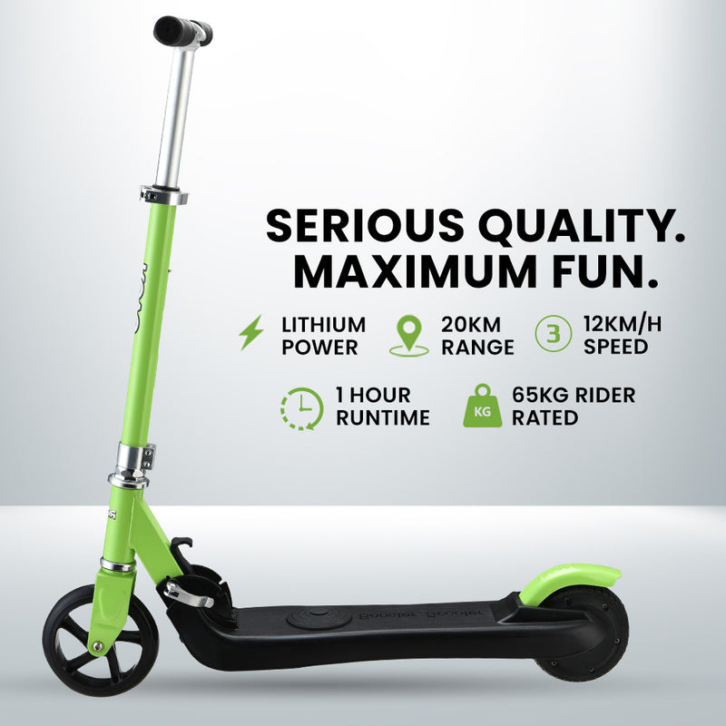 Foldable Kids Rechargable e-Scooter 125W (Green)
