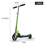 Foldable Kids Rechargable e-Scooter 125W (Green)