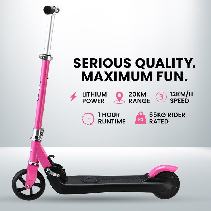 Foldable Kids Rechargable e-Scooter 125W (Pink)