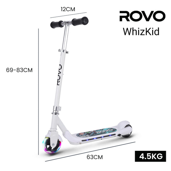 WhizKid Foldable Rechargable e-Scooter (White)