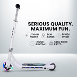 WhizKid Foldable Rechargable e-Scooter (White)