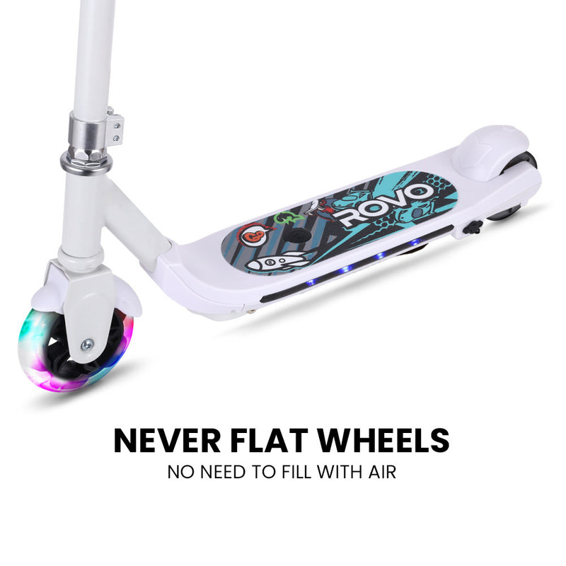 WhizKid Foldable Rechargable e-Scooter (White)