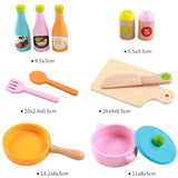 Kids Giraffe Wooden Kitchen Playset with Accessories