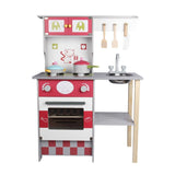 Kids Old-Fashioned European Style Kitchen Playset with Appliances & Accessories