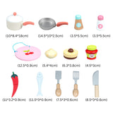 Kids Japanese Style Wooden Kitchen Playset with Appliances & Accessories (White)