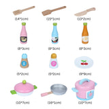 Kids Modern Japanese-Style Wooden Kitchen Playset with Appliances & Accessories