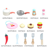 Kids Japanese Style Wooden Kitchen Playset with Appliances & Accessories (Pink)