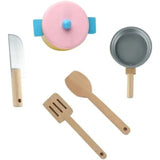 Kids Wooden Kitchen Playset - Puppy Themed (Pink)