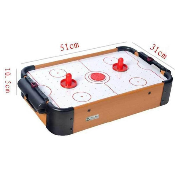 Tabletop Air Hockey Game (White - Wood Finish)