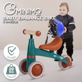 Kids Ride On 3-wheeled Balance Bike - No pedals (Green)