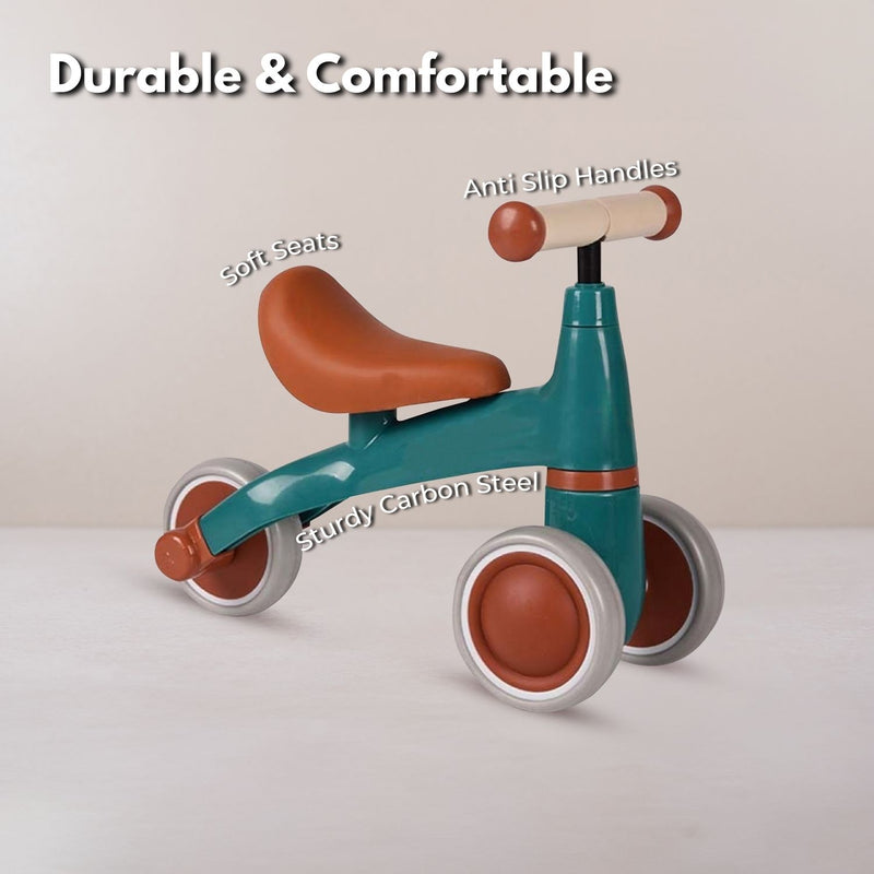 Kids Ride On 3-wheeled Balance Bike - No pedals (Green)
