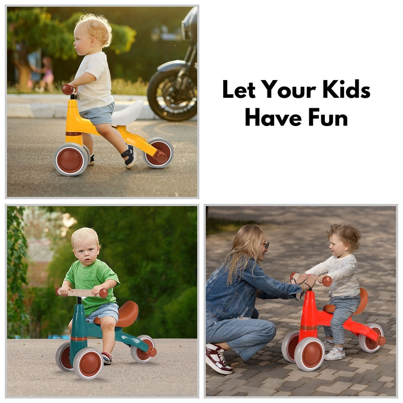Kids Ride On 3-wheeled Balance Bike - No pedals (Green)