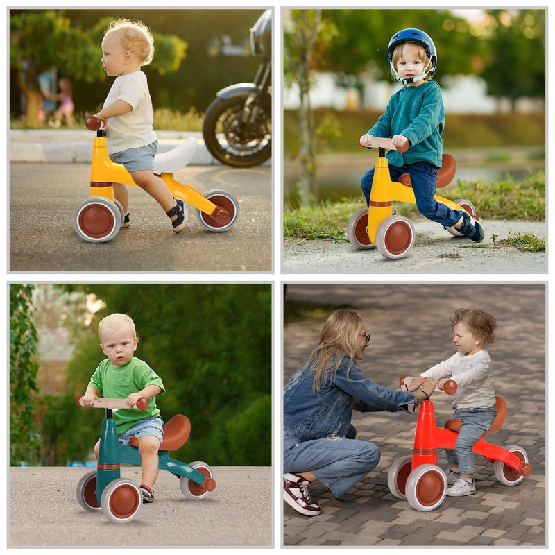 Kids Ride On 3-wheeled Balance Bike - No pedals (Green)