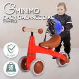 Kids Ride On 3-wheeled Balance Bike - No pedals (Red)