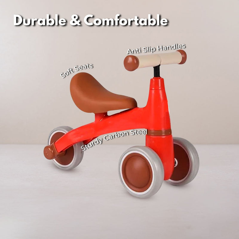 Kids Ride On 3-wheeled Balance Bike - No pedals (Red)