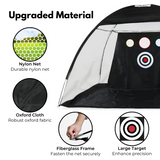 Golf Driving Practice Net Full Set with Mat, Balls, Tee and Carry Bag - 3m Black