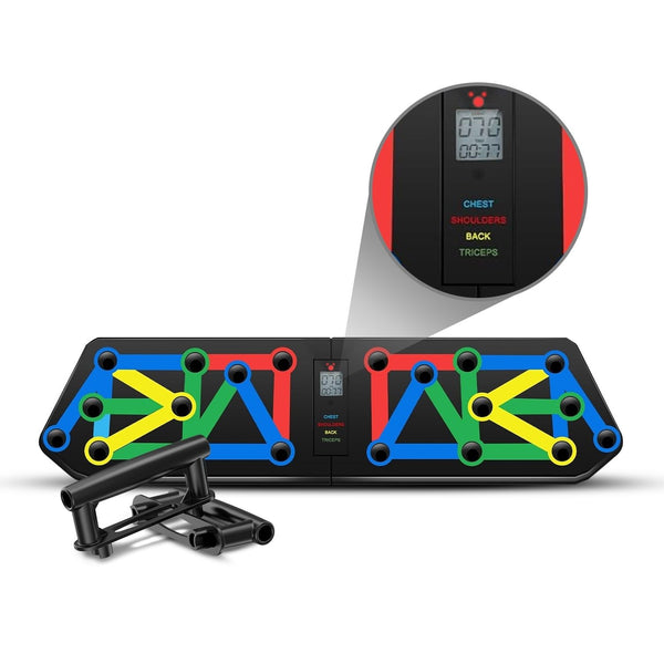 13-in-1 Foldable Push Up Board - Black