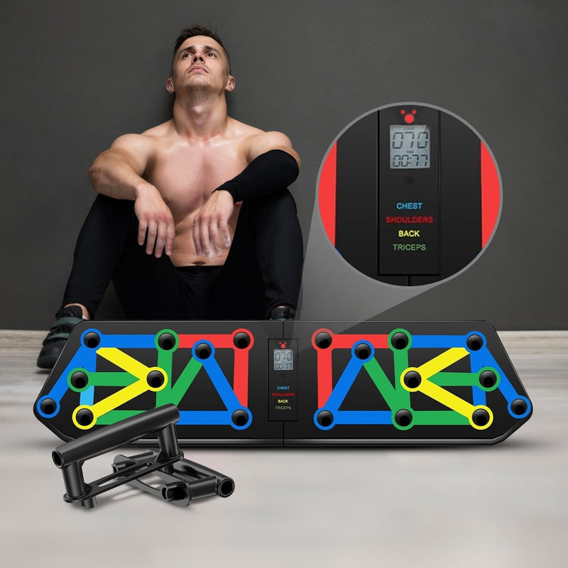 13-in-1 Foldable Push Up Board - Black