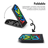 13-in-1 Foldable Push Up Board - Black