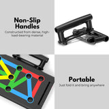 13-in-1 Foldable Push Up Board - Black