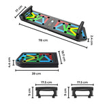 13-in-1 Foldable Push Up Board - Black