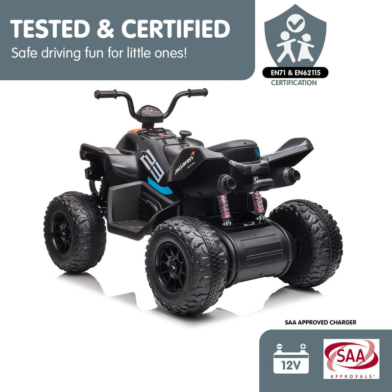 Kids Ride On McLaren Electric Quad Bike Toy - Black