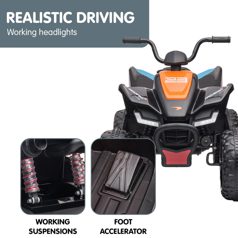 Kids Ride On McLaren Electric Quad Bike Toy - Black
