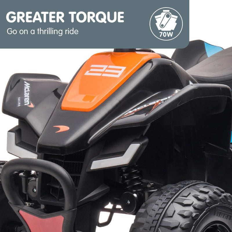 Kids Ride On McLaren Electric Quad Bike Toy - Black