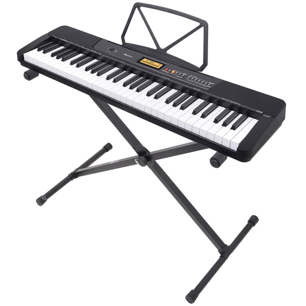 Electronic Keyboard with LCD and Touch Response (Black)