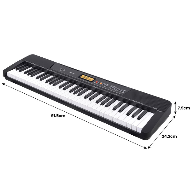 Electronic Keyboard with LCD and Touch Response (Black)