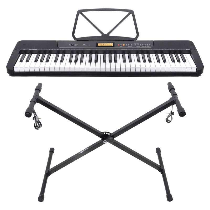 Electronic Keyboard with LCD and Touch Response (Black)
