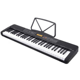 Electronic Keyboard with LCD and Touch Response (Black)