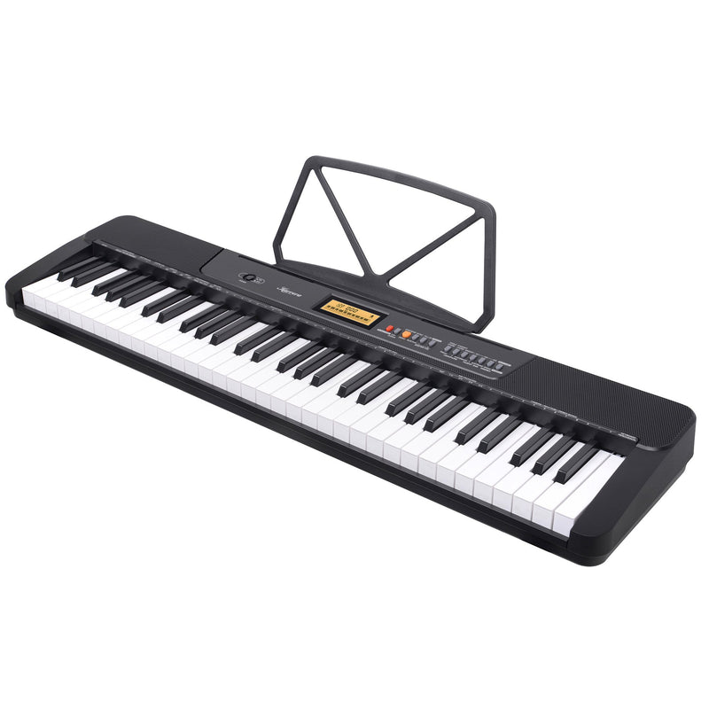 Electronic Keyboard with LCD and Touch Response (Black)