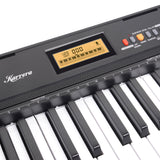 Electronic Keyboard with LCD and Touch Response (Black)