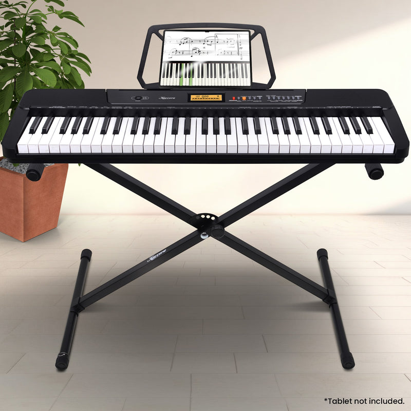 Electronic Keyboard with LCD and Touch Response (Black)