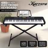 Electronic Keyboard with LCD and Touch Response (Black)