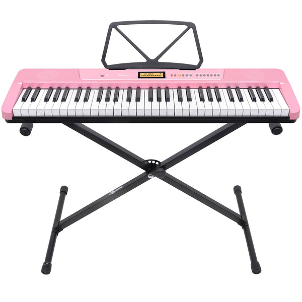 Electronic Keyboard with LCD and Touch Response (Pink)