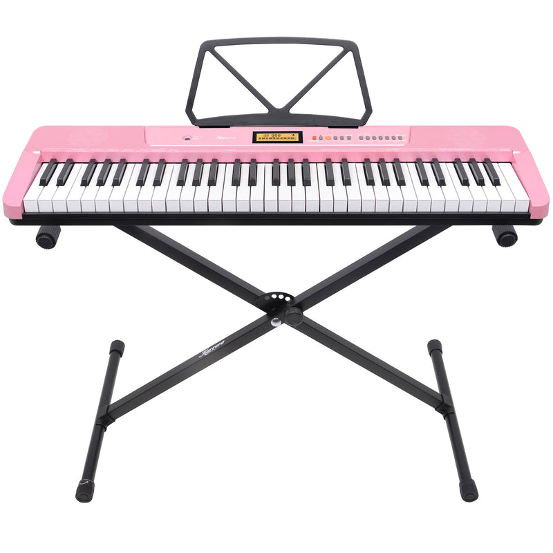 Electronic Keyboard with LCD and Touch Response (Pink)