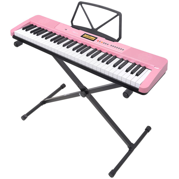 Electronic Keyboard with LCD and Touch Response (Pink)