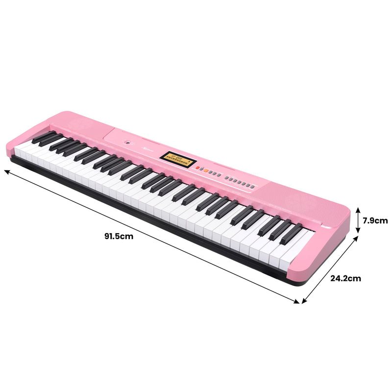 Electronic Keyboard with LCD and Touch Response (Pink)