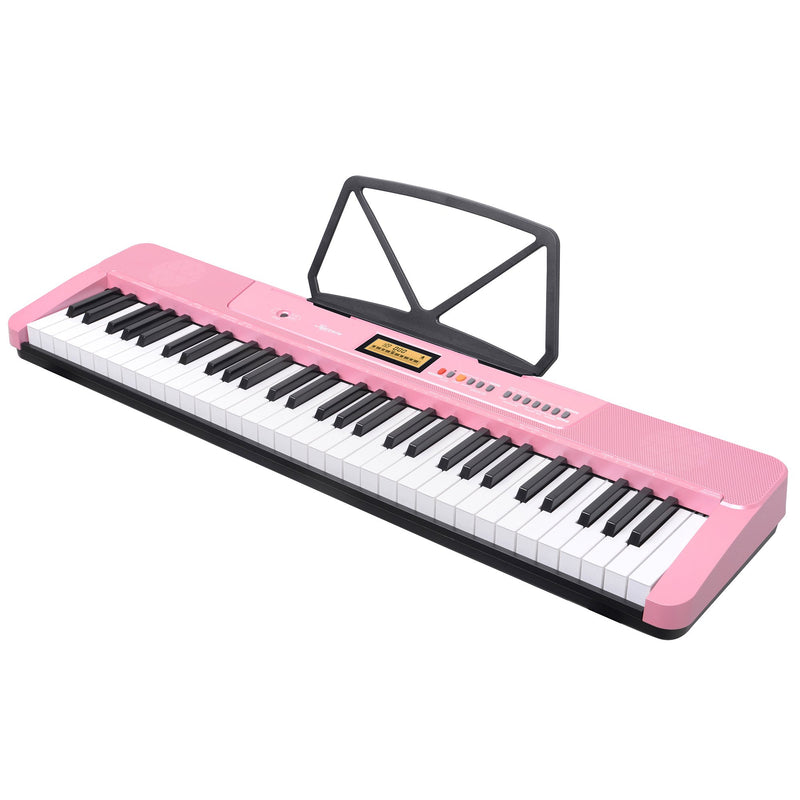 Electronic Keyboard with LCD and Touch Response (Pink)