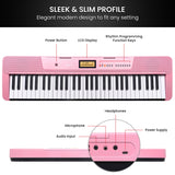 Electronic Keyboard with LCD and Touch Response (Pink)
