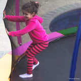 12ft Outdoor Trampoline with Safety Enclosure, Pad Mat and Basketball Hoop Set - Rainbow