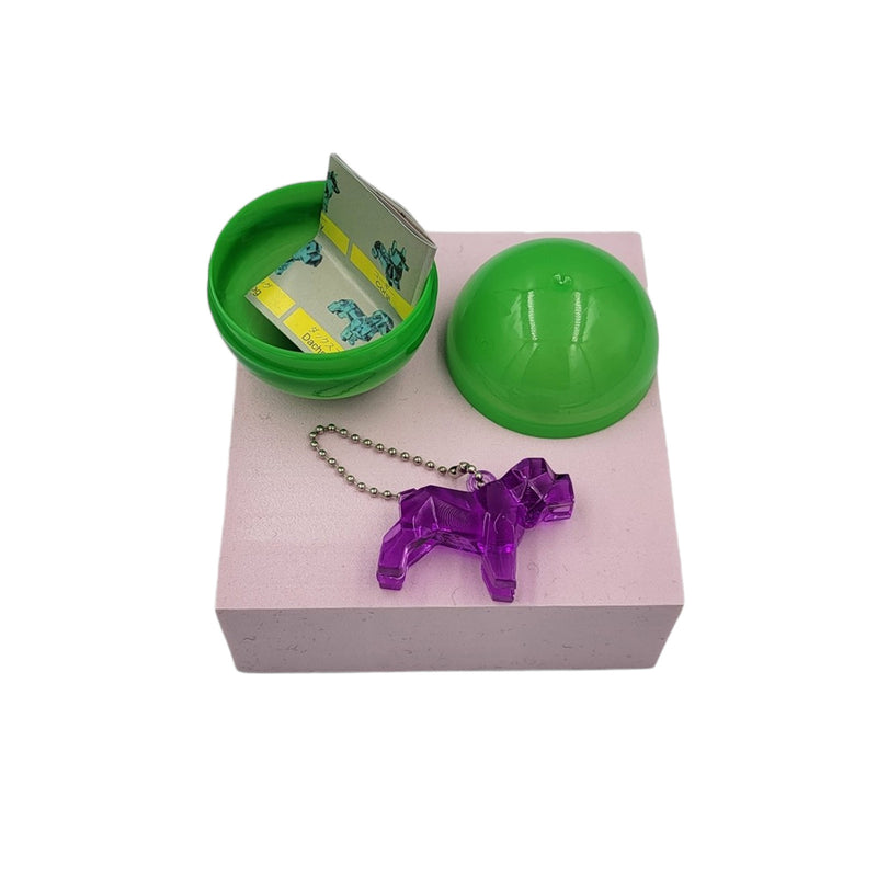 40pc Geometric Translucent Dog Surprise Capsules 50mm Collectible in Display Box