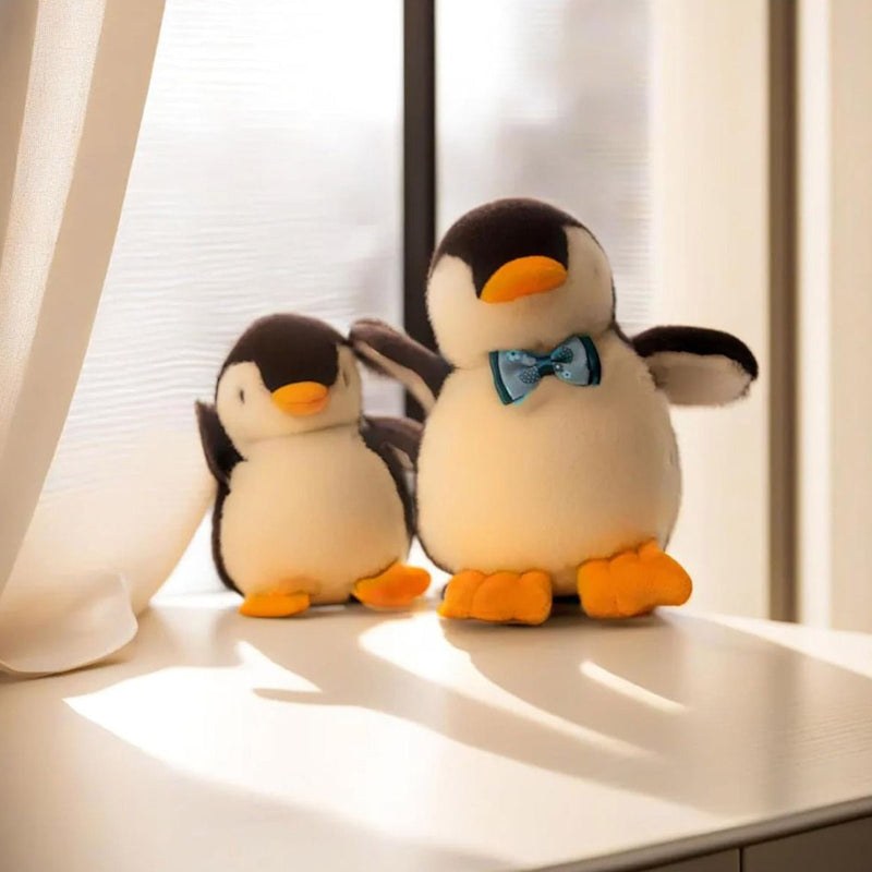 2 pack Penguin Keychain Plushies with Squeak (Black)