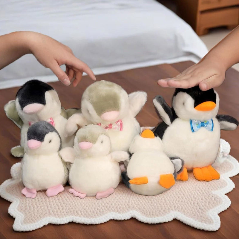 2 pack Penguin Keychain Plushies with Squeak (Black)