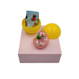 40pc Sparkling Glitter Duck Surprise Capsules 50mm Collectible in Display Box
