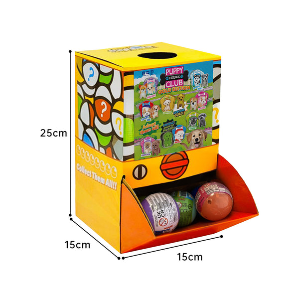 40pc Puppy Club Gold Edition Dog Surprise Capsule 50mm Collectible in Display Box