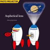 Rocket Outer Space Night Light Projector
