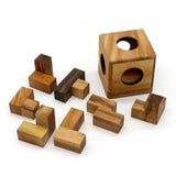 Wooden Brain Teaser Puzzle Gift Box - 3 Individual Mechanical Puzzles